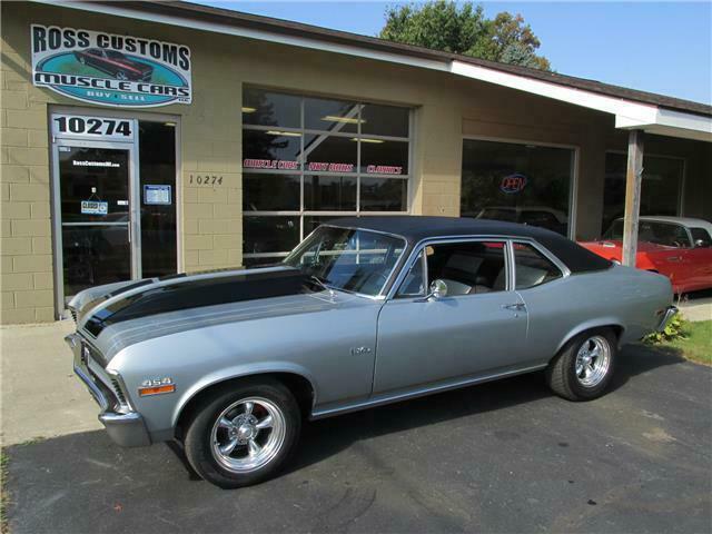 1970 Silver Chevrolet Nova 2 door coupe