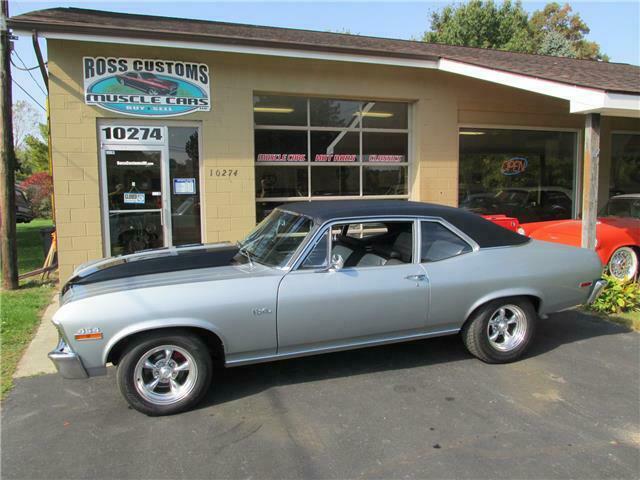 1970 Silver Chevrolet Nova 2 door coupe