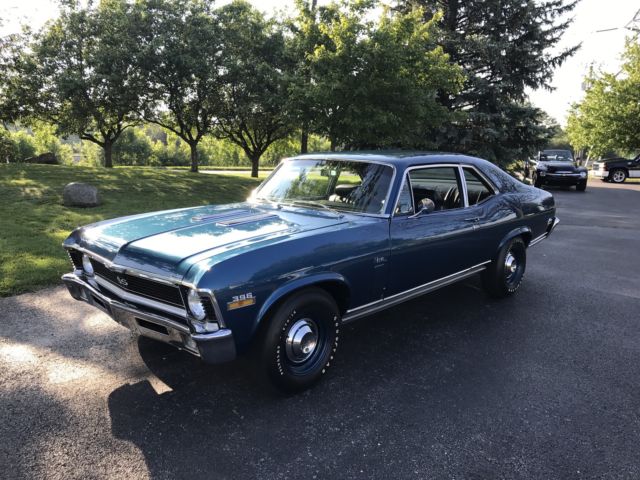 1970 Blue Chevrolet Nova 2 Door