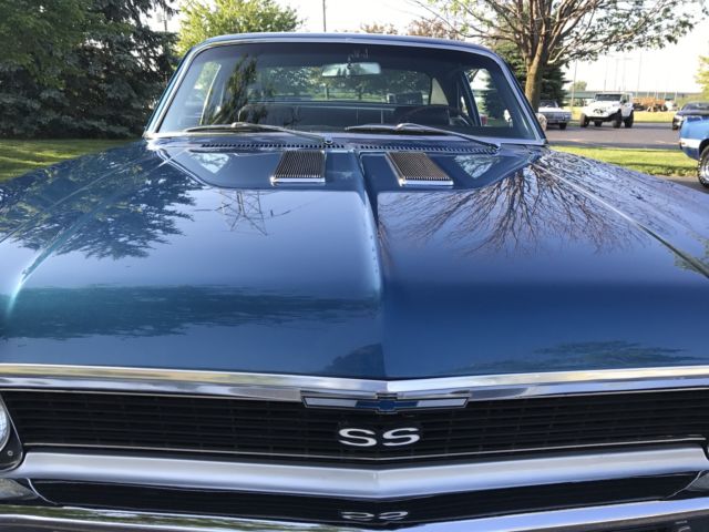 1970 Blue Chevrolet Nova 2 Door
