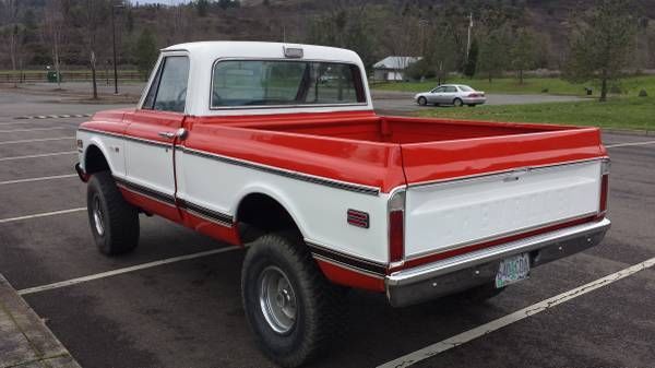 1970 Red and White Chevrolet C-10