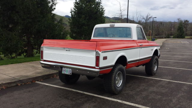 1970 Red and White Chevrolet C-10