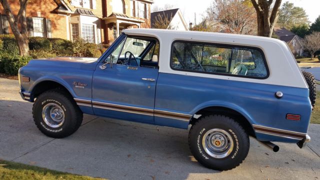 1970 BlueWhite Chevrolet Blazer Convertible