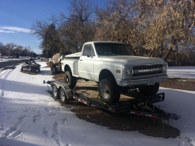 1970 White Chevrolet C-10 Step side
