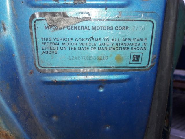 1970 Black Chevrolet Camaro Coupe