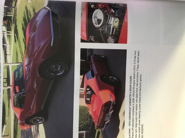 1970 Red Chevrolet Corvette Coupe