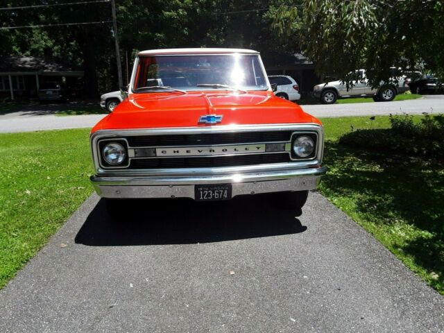 1970 Hugger Orange and white Chevrolet C10 Pickup Standard Cab Pickup
