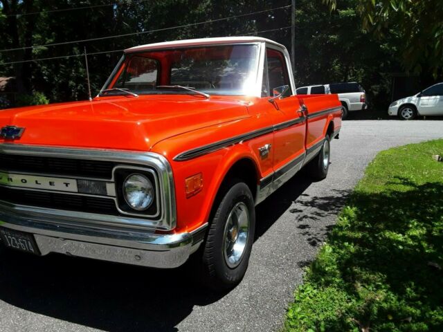 1970 Hugger Orange and white Chevrolet C10 Pickup Standard Cab Pickup