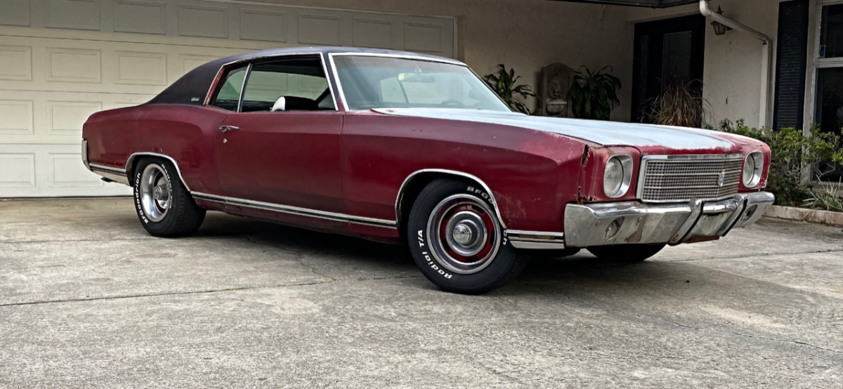 1970 Burgundy Chevrolet Monte Carlo Coupe