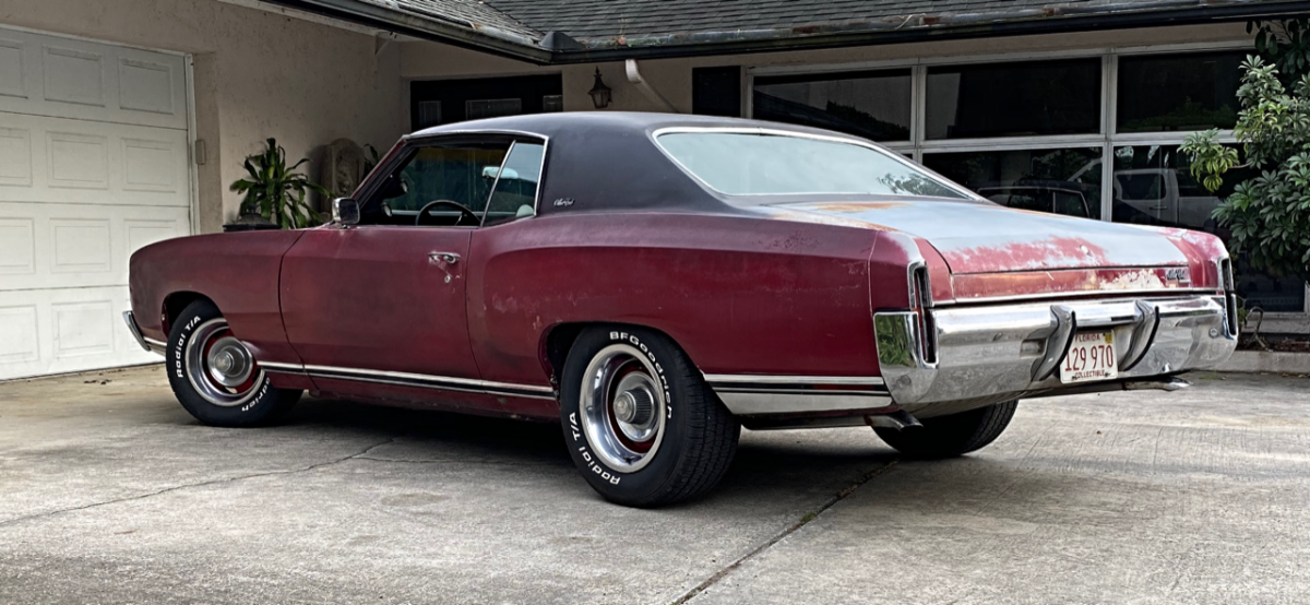 1970 Burgundy Chevrolet Monte Carlo Coupe