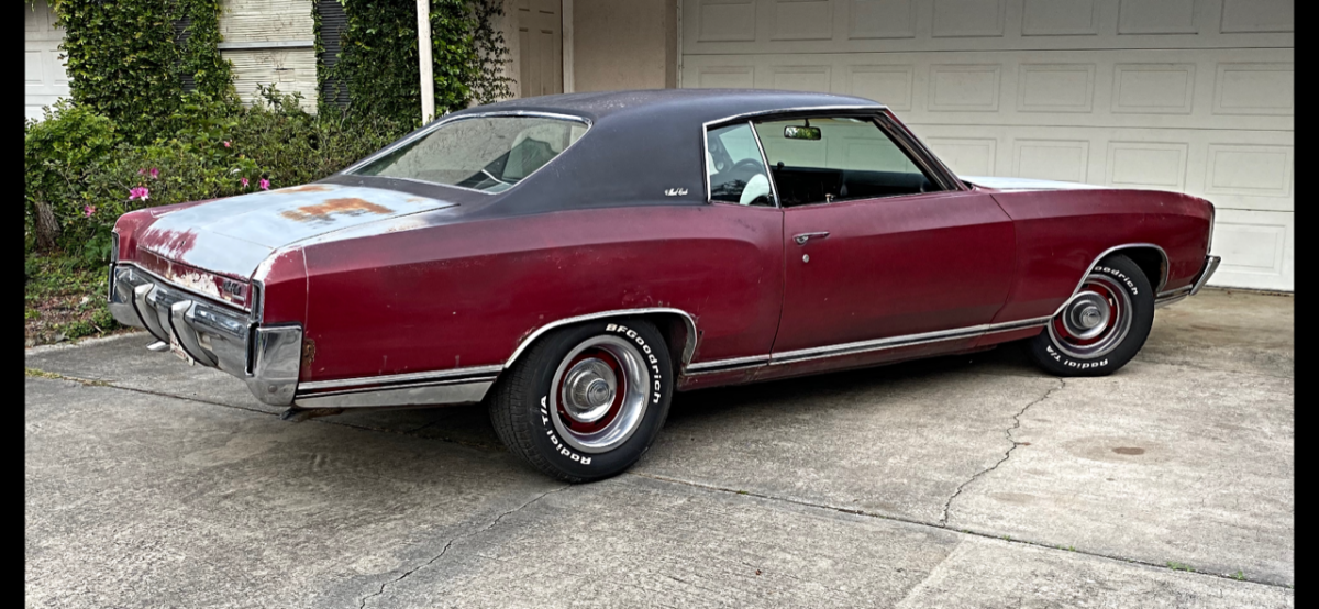 1970 Burgundy Chevrolet Monte Carlo Coupe