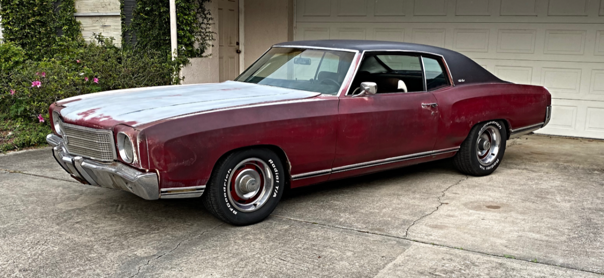 1970 Burgundy Chevrolet Monte Carlo Coupe