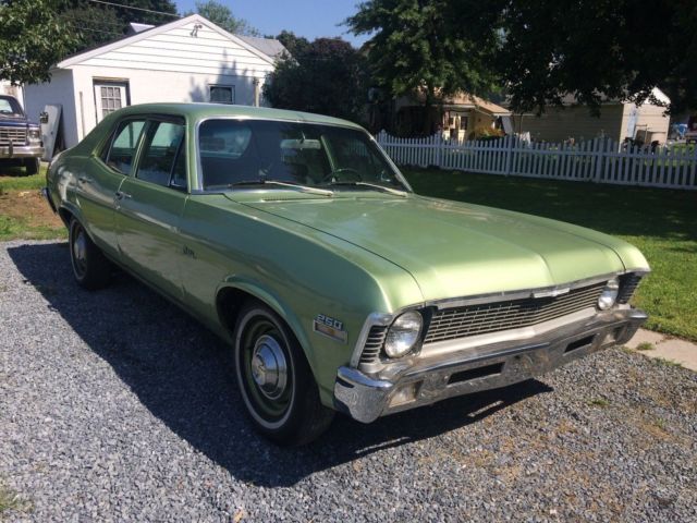 1970 Green Chevrolet Nova Sedan