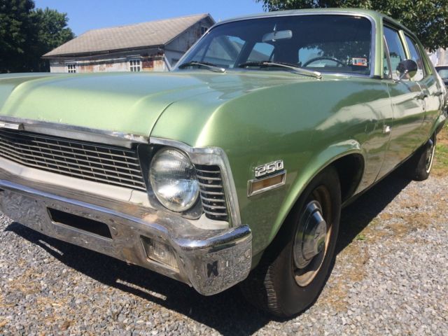 1970 Green Chevrolet Nova Sedan