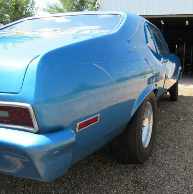 1970 Blue Chevrolet Nova 2-DR.