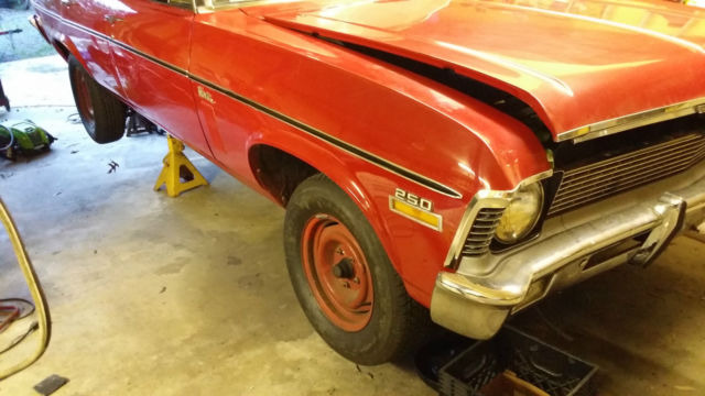 1970 Red Chevrolet Nova Sedan