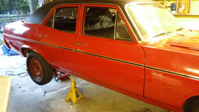 1970 Red Chevrolet Nova Sedan