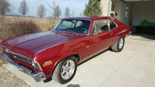 1970 Burgundy Chevrolet Nova Coupe