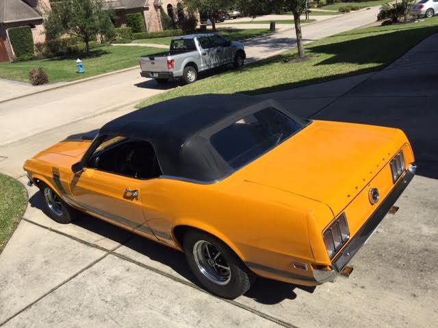 1970 Orange Ford Mustang Convertible