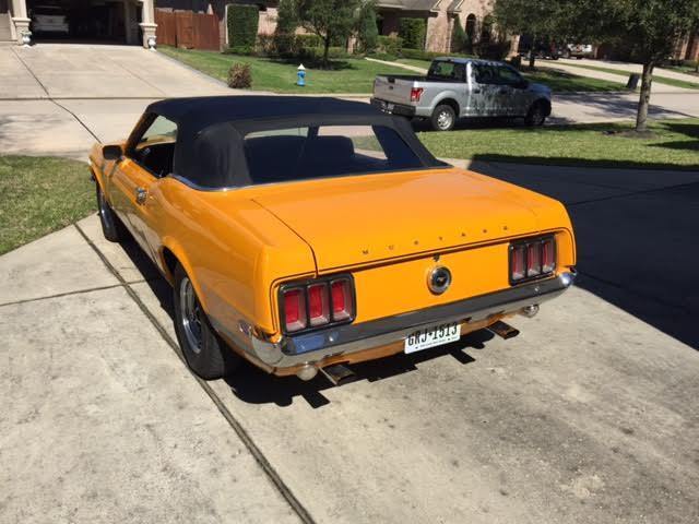 1970 Orange Ford Mustang Convertible