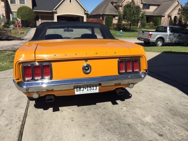 1970 Orange Ford Mustang Convertible