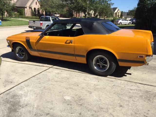 1970 Orange Ford Mustang Convertible