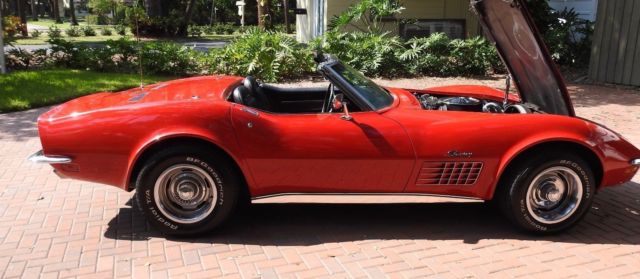 1970 Red Chevrolet Corvette Convertible