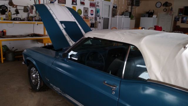 1970 Blue Ford Mustang Convertible