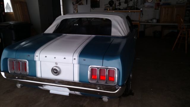 1970 Blue Ford Mustang Convertible