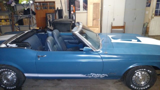 1970 Blue Ford Mustang Convertible