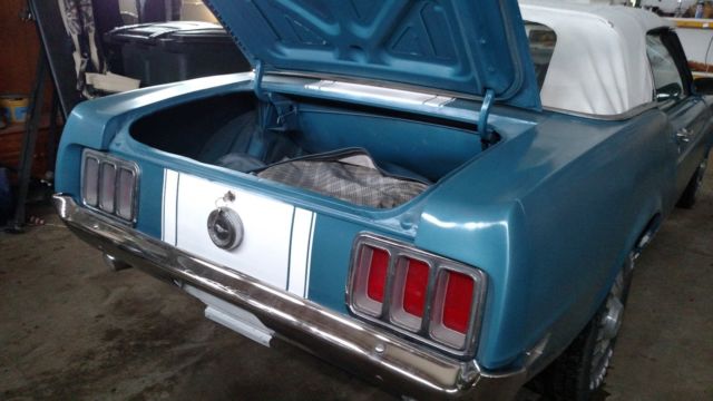 1970 Blue Ford Mustang Convertible