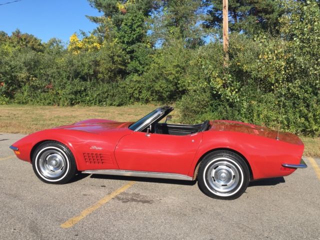 1970 Red Chevrolet Corvette Convertible