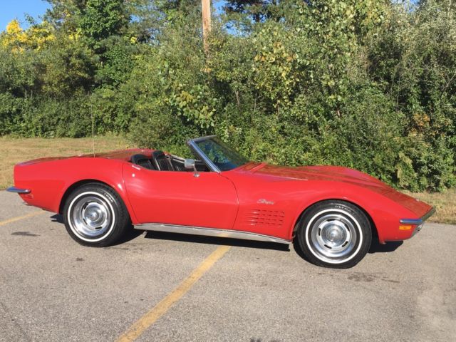 1970 Red Chevrolet Corvette Convertible