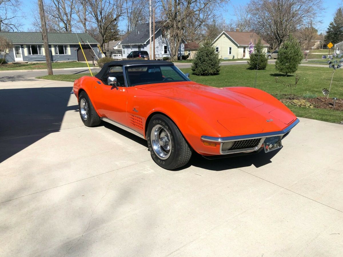 1970 Orange Chevrolet Corvette Convertible