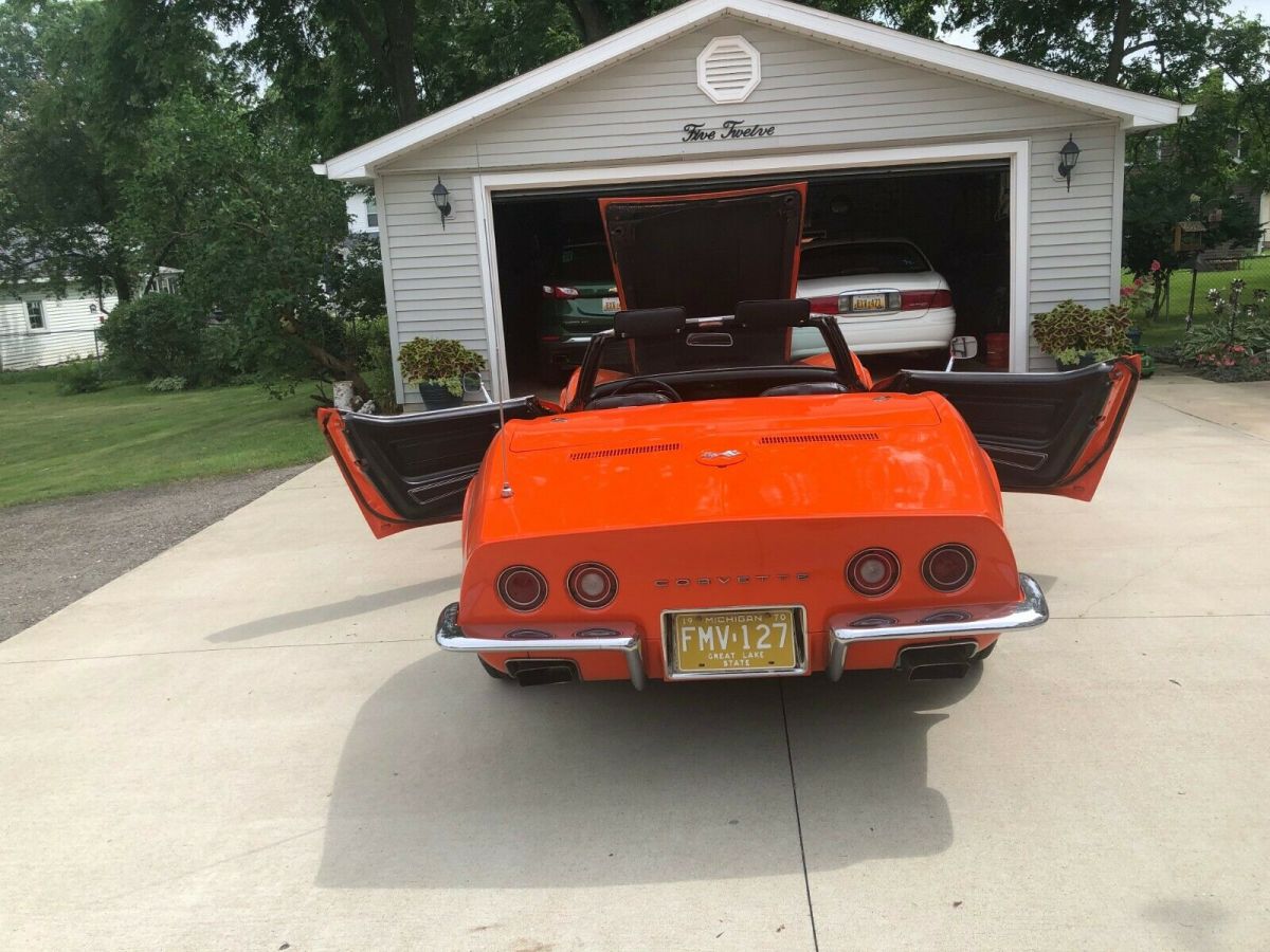 1970 Orange Chevrolet Corvette Convertible
