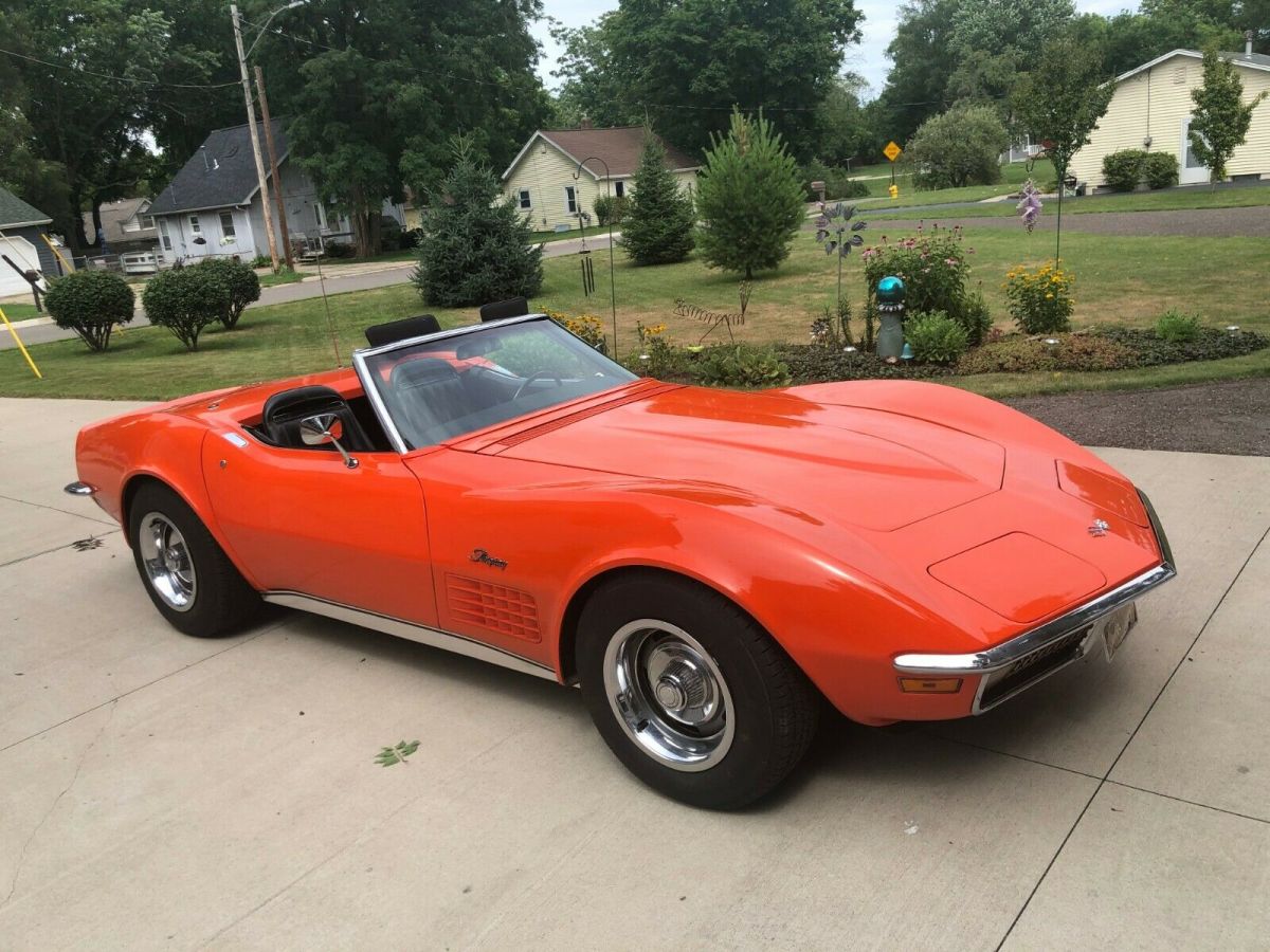 1970 Orange Chevrolet Corvette Convertible