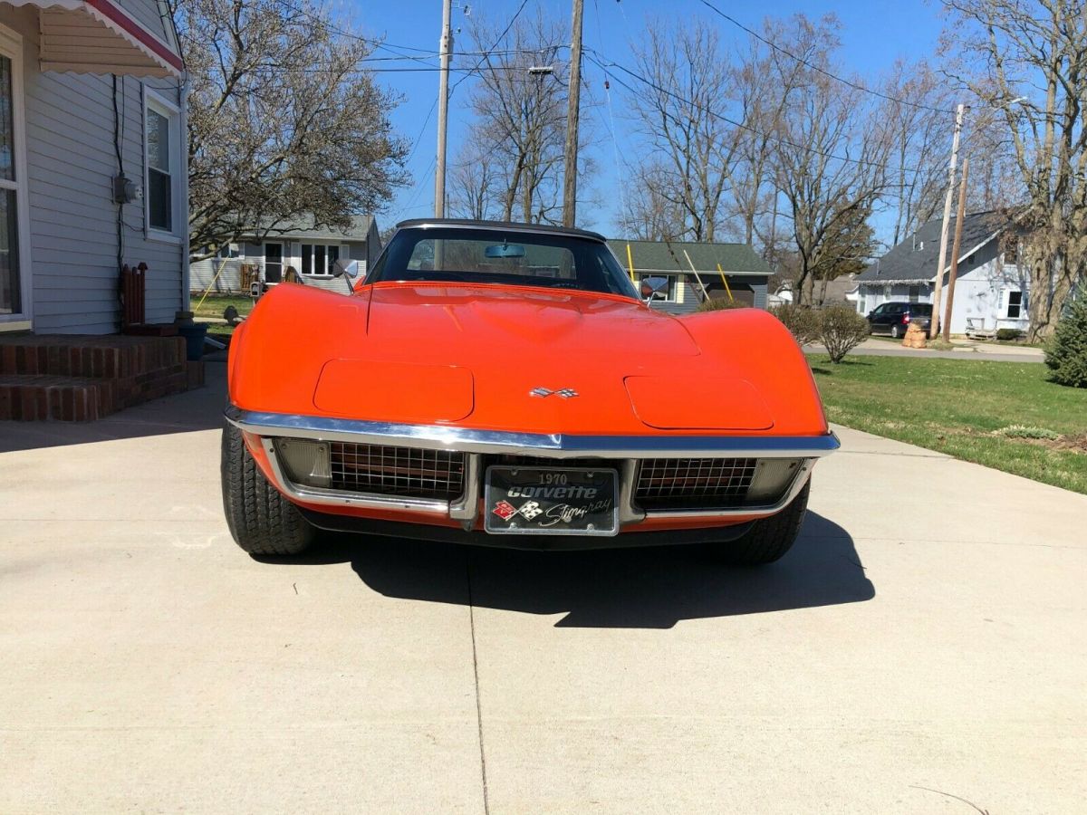 1970 Orange Chevrolet Corvette Convertible
