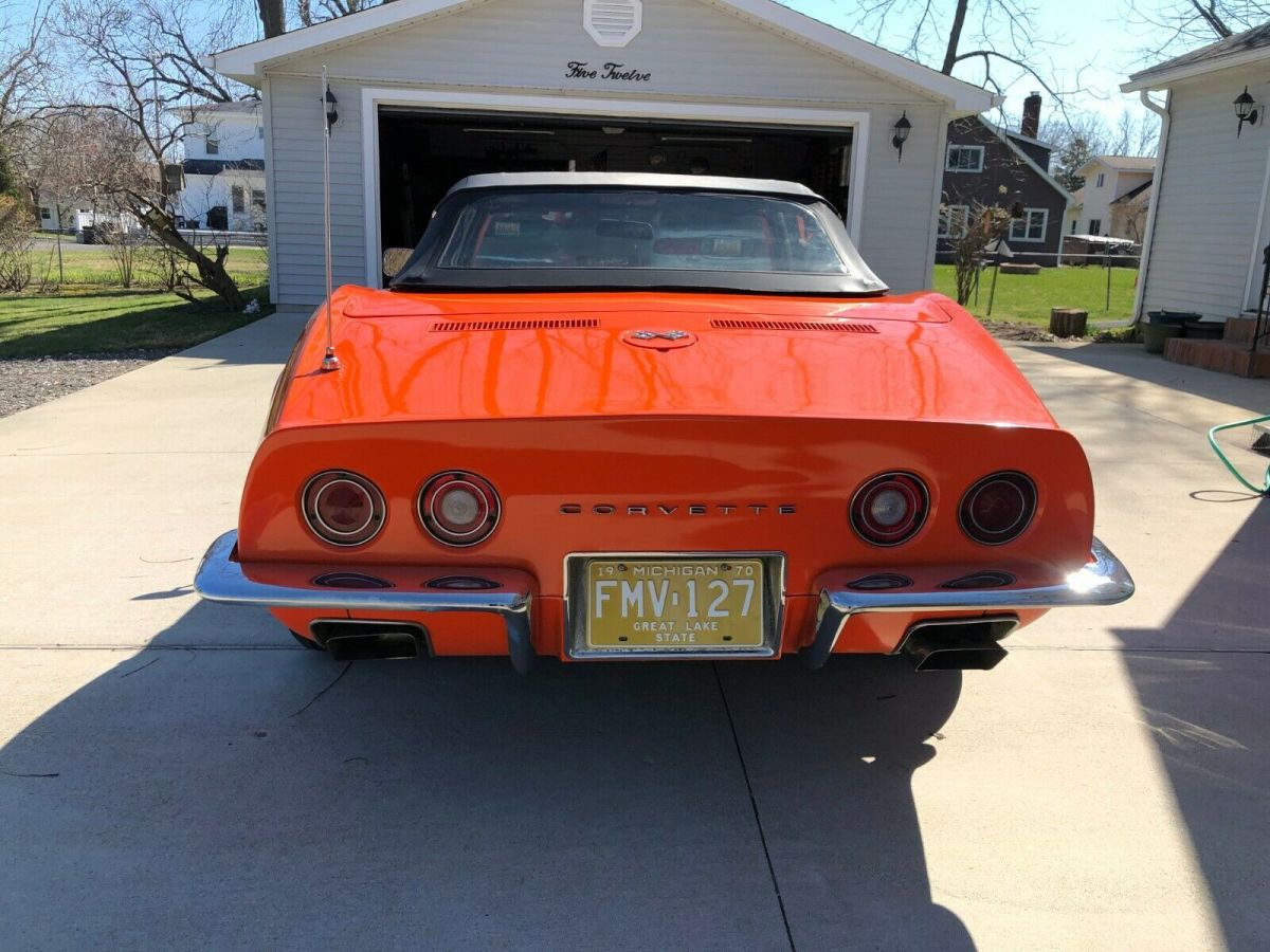 1970 Orange Chevrolet Corvette Convertible