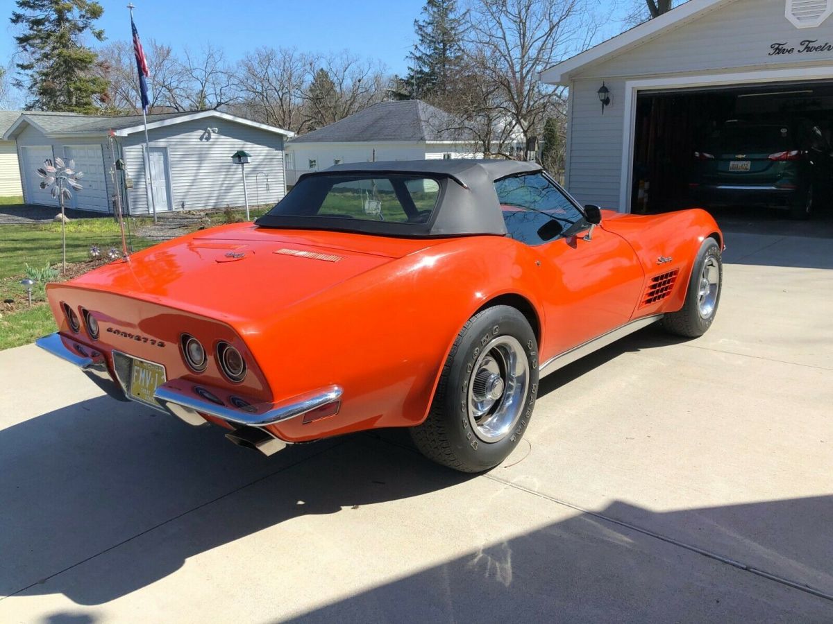 1970 Orange Chevrolet Corvette Convertible