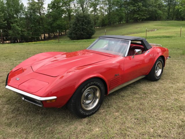 1970 Red Chevrolet Corvette Convertible