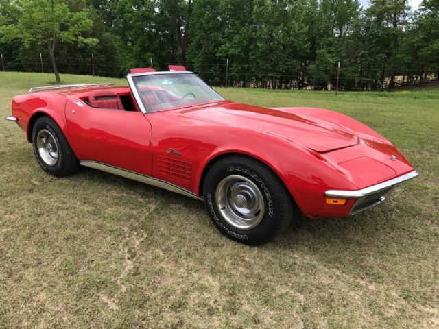 1970 Red Chevrolet Corvette Convertible