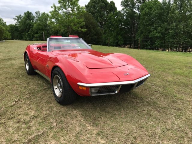 1970 Red Chevrolet Corvette Convertible