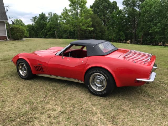 1970 Red Chevrolet Corvette Convertible