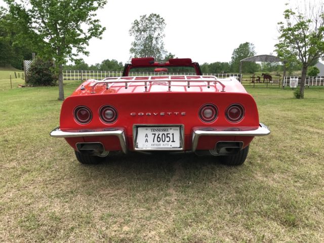 1970 Red Chevrolet Corvette Convertible