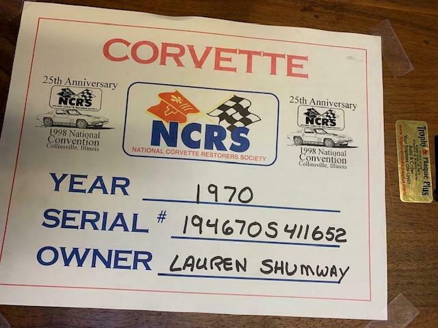 1970 Burgundy Chevrolet Corvette