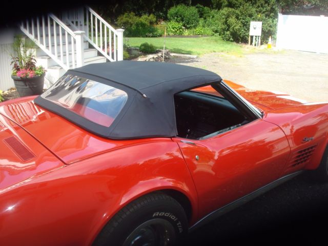 1970 Red Chevrolet Corvette Convertible