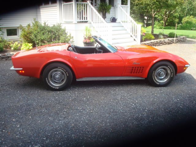 1970 Red Chevrolet Corvette Convertible