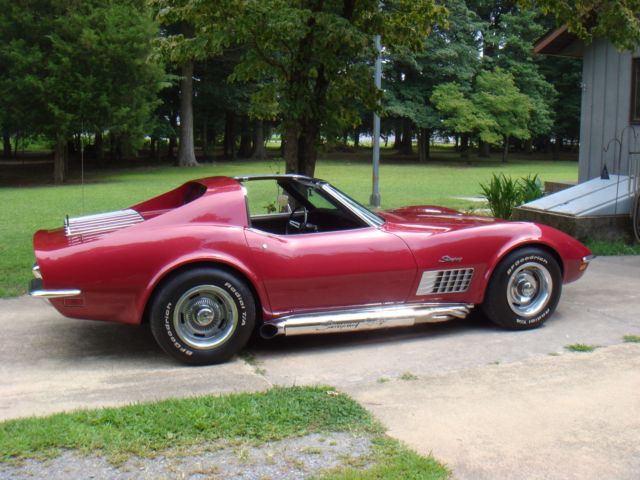 1970 Burgundy Chevrolet Corvette Coupe
