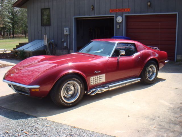 1970 Burgundy Chevrolet Corvette Coupe