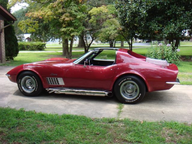 1970 Burgundy Chevrolet Corvette Coupe